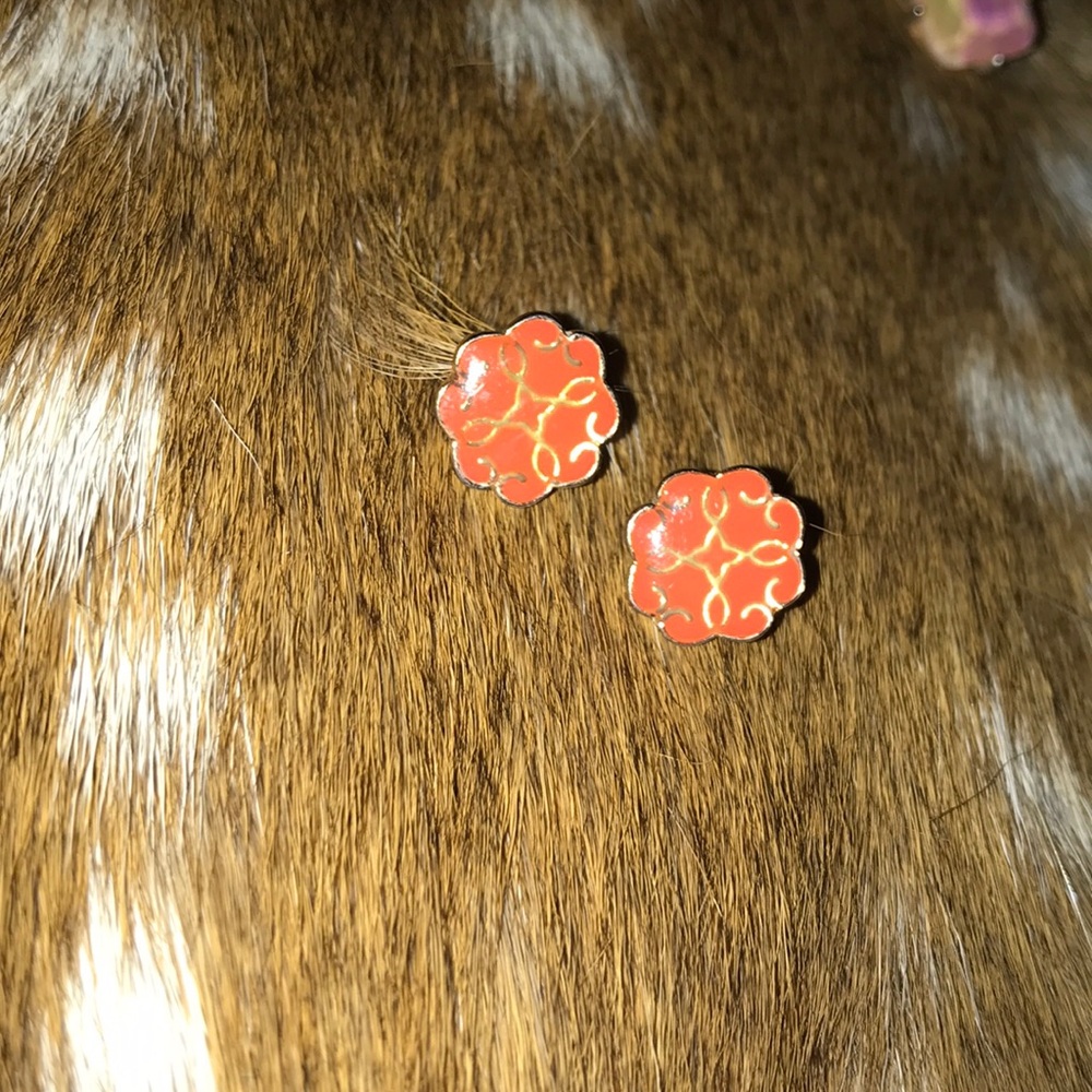 Orange/gold studs